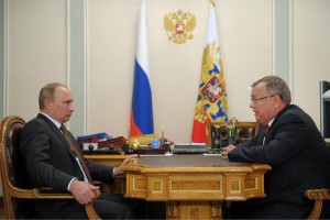 Владимир Путин и Андрей Костин