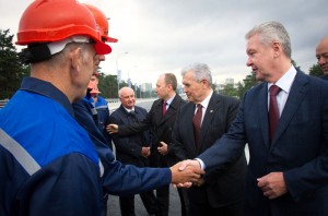 Мэр Москвы открыл развязку МКАД с Волгоградским проспектом
