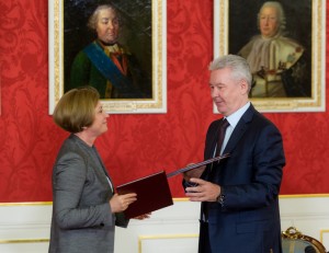 Сергей Собянин и Анна Попова