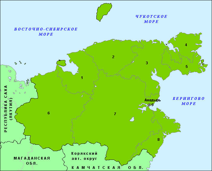 Город анадырь карта россии