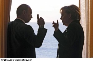 Владимир Путин и Ангела Меркель 