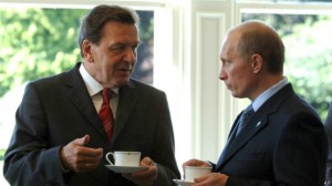 Герхард Шредер и Владимир Путин
