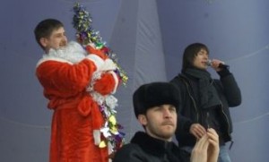 Рамзан Кадыров в роли Деда Мороза поздравил жителей Чеченской республики