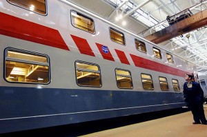 С февраля начнет курсировать двухэтажный поезд РЖД  по маршруту Москва-Санкт-Петербург
