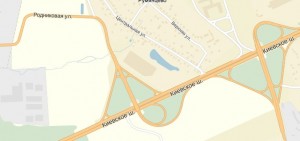 Развязка на Киевском шоссе  и улице Родниковой
