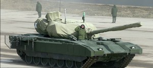 Новейший российский танк "Армата" появился на публике "в пеленках"