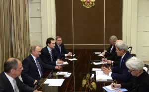 Президент Владимир Путин встретился с Керри в своей сочинской резиденции