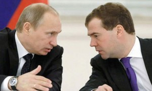 Владимир Путин и Дмитрий Медведев 