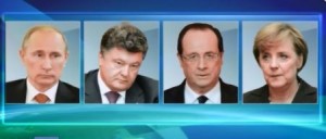 Лидеры стран Нормандской четверки Путин, Порошенко, Меркель и Олланд обсудили выполнение минских соглашений