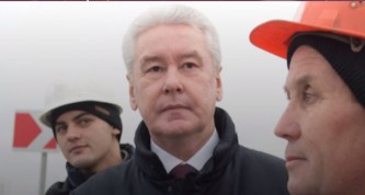 Сергей Собянин на открытие движения по эстакаде