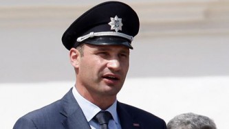 Виталий Кличко в полицейской фуражке