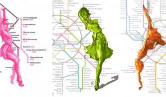 Женский образ линий метро