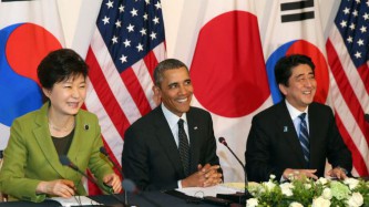 Альянс Кореи США и Японии.