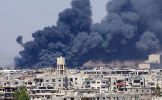 Бомбардировка сирийских территорий.