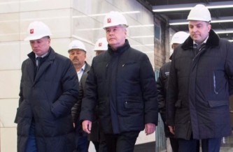 Мэр Москвы осмотрел строительство метро 