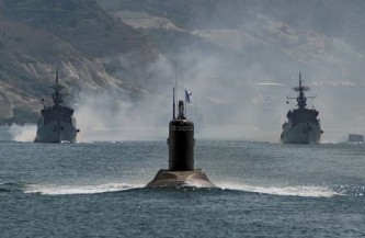 Военный флот РФ у крымских берегов