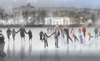 Каток на Патриарших прудах