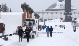 Снегопад в Москве 