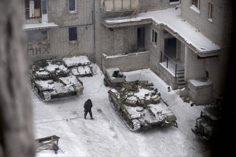 Украинские танки в Авдеевке