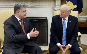 Петр Порошенко и Дональд Трамп