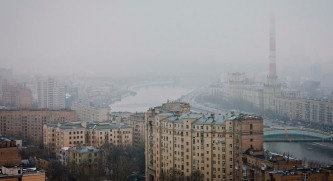 Москва, туман